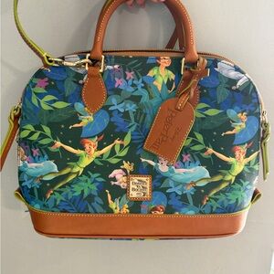 Dooney & Bourke Peter Pan Green and Brown Satchel